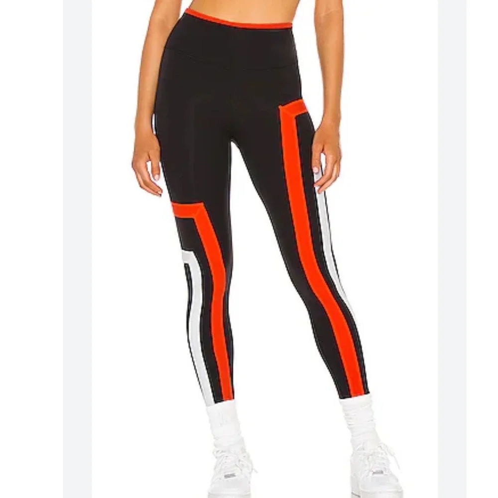REVOLVE x FREE PEOPLE New Heights Legging in Black Red Stripe Pants Size XS